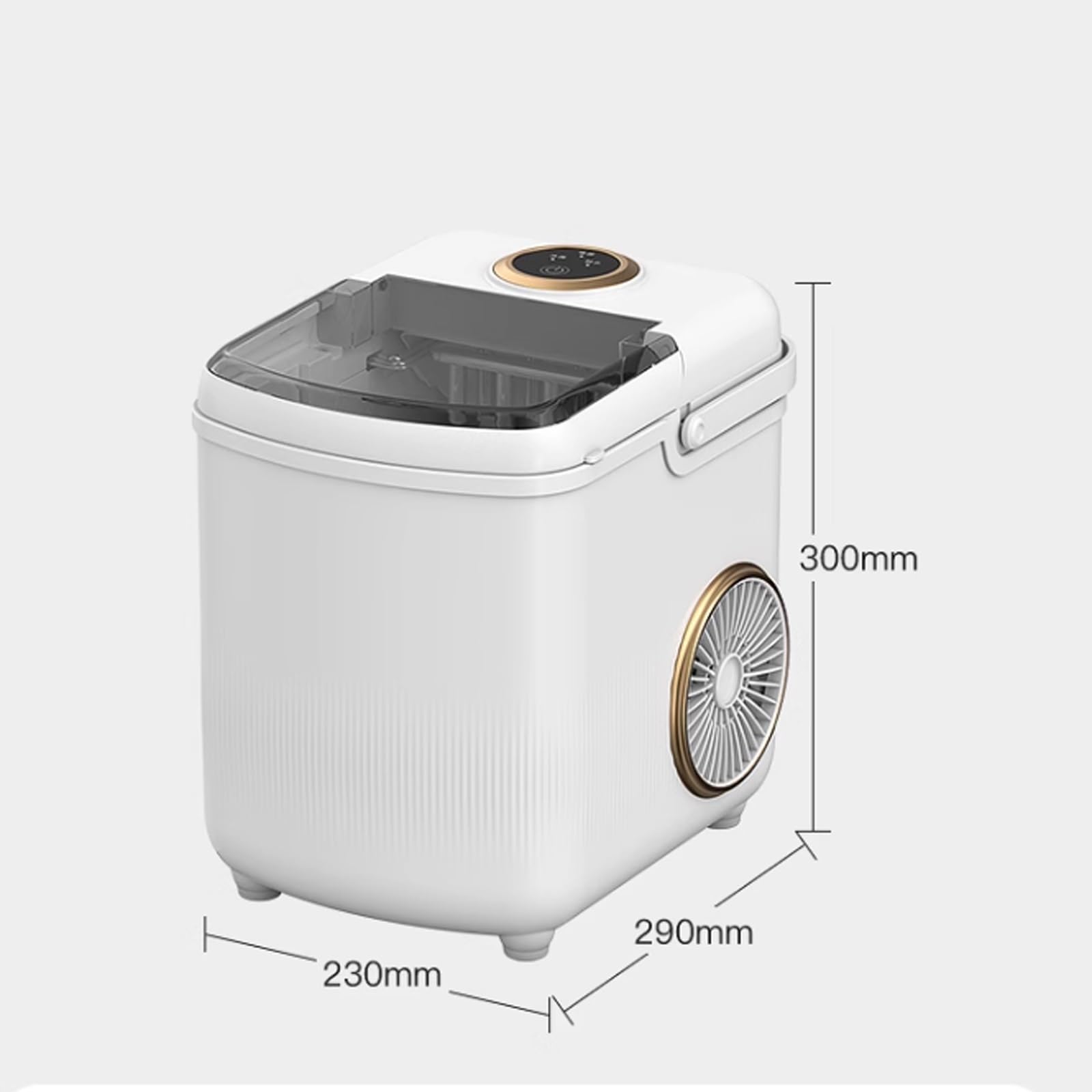 Máquina para fabricar hielo sobre encimera Máquina for hacer hielo en encimera, máquina for hacer hielo con asa, máquina for hacer hielo autolimpiante, 22 libras/24 horas, 9 cubitos de hielo listos en