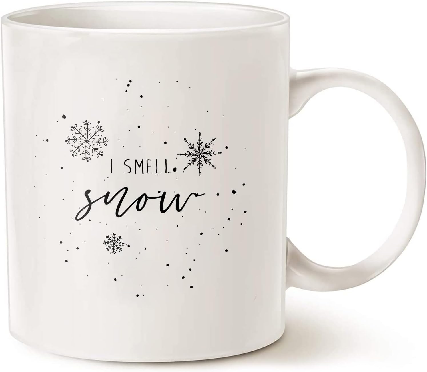 CavaStar I Smell Snow Mug, Christmas Mug, Christmas Coffee Mug, Gilmore Girls, Gilmore Girls Mug, Birthday Present Coworker Family Friend White 11oz Ceramic Tea Cup