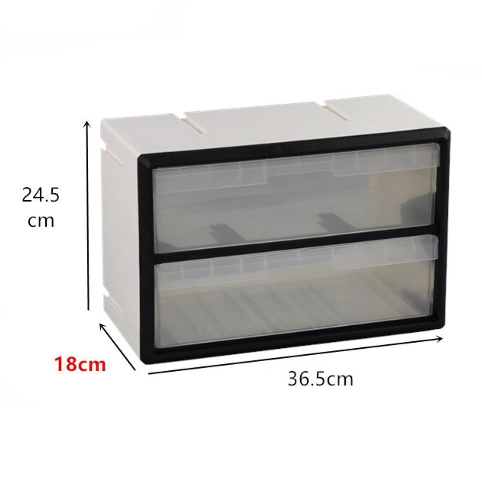 Schubladenschrank Organizer, Garagenorganisation, Werkzeugkasten für Kleinteile, Muttern, Bastelmaterial, Make Up, 2 Schubladen
