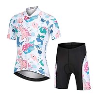 Maillot Cyclisme Enfant YFPICO – Manches Courtes + Cuissard Rembourré – Polyester/Lycra – Anti-UV, Respirant