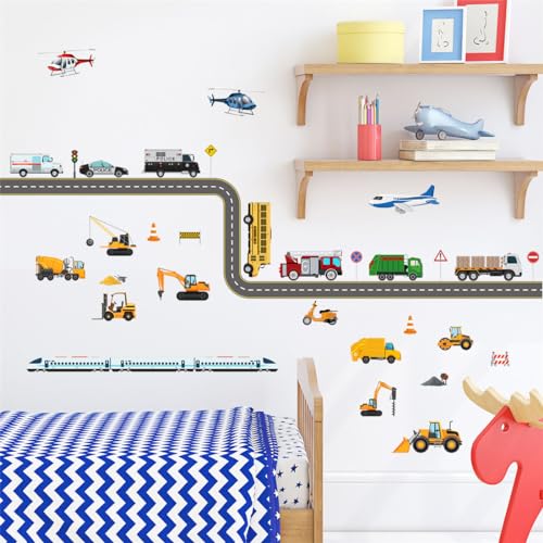 Vinilos decorativos para pared y piso de transporte vial miniatura 4