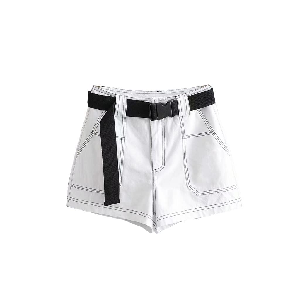 Shorts décontractés anti-compression taille ajustable avec ceinture mode - 5