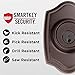 Kwikset Belleview Front Door Lock Handle and Deadbolt Set, Entry Handleset Exterior with Interior Door Knob, Venetian Bronze, Pick Resistant SmartKey Rekey Deadbolt Security, Brown