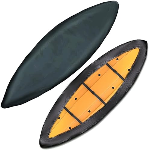 Funda para kayak, resistente al agua, protección UV, para almacenamiento al aire libre, color negro (10.2-11.5FT10.2-11.5 ft)