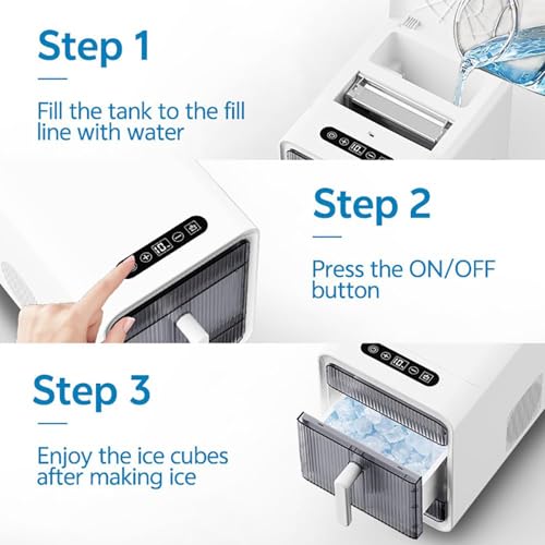 Máquina de hielo compacta de 12 cubos en 10 minutos para RV 4