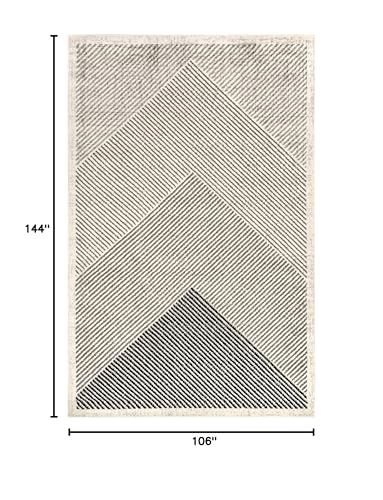 Tapete Decorativo nuLOOM Charline Gris 8'10" x 12' miniatura 2