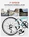 Viribus Folding Bike, Foldable Bicycle for Adults 20 inch with 7 Speed Derailleur, Lightweight City Commuter Collapsible Bike Men Women, Fold Up Bicycle Mint