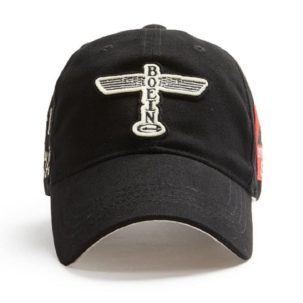 Red Canoe Brands B-17 Flying Fortress Cap, Black, White, Red, Large, Black