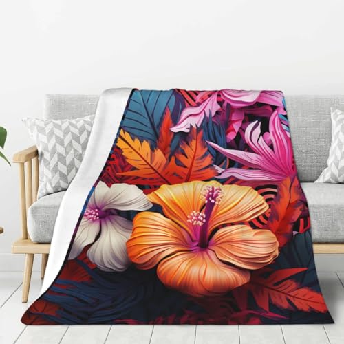 Flanelldecke, Sofa-Farbe, tropischer Überwurf, weiche Überwürfe für Reisen, flauschige Decke, Mikrofaser-Decken und Überwürfe für Sofa, Bett und Couch