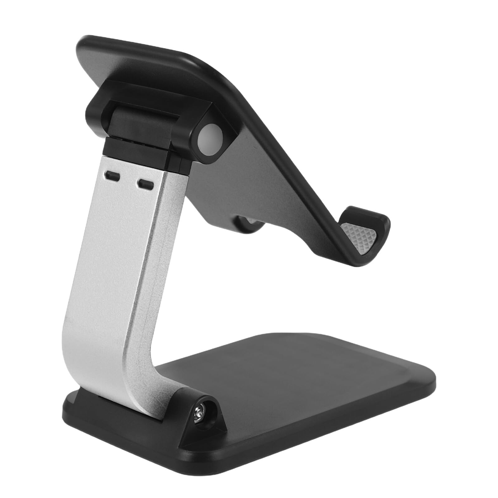 4 Piezas Soporte de Escritorio para Teléfono Móvil y Tableta de Aleación de Aluminio, Plegable y Ajustable, Base Antideslizante, Soporte Compacto para Oficina, Hogar y Viaje, Color