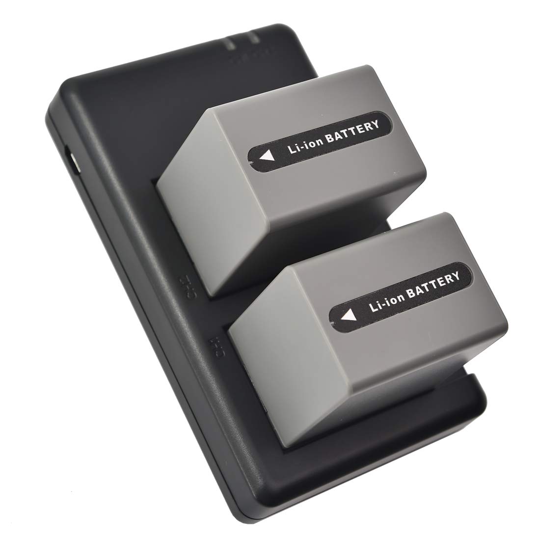 DSTE 2-Stück Ersatzakku Set NP-FP90 Batterie + Dual-Ladegerät USB kompatibel mit Sony DCR-HC46 DCR-HC65 DCR-HC85 DCR-HC96 DCR-SR80 DCR-SR100 HDR-HC3