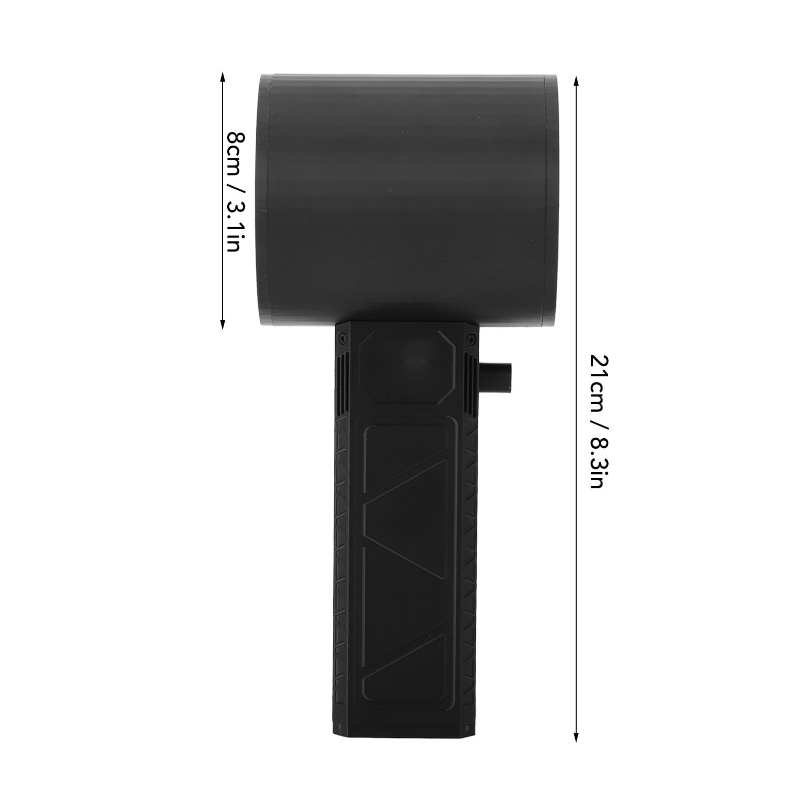 TOPINCN Soffiatore Portatile, Mini Ventola in ABS, Spolverino con Controllo Continuo della velocità, Condotto da 64 Mm, Alimentazione Esterna da 8 a 16,8 V, per Lavaggio Auto, Pulizia Tastiera,
