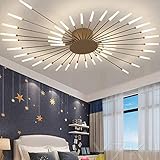 LED Deckenleuchte Modern Feuerwerk Design Deckenlampe Wohnzimmer Ceiling Lamp Schlafzimmer Decken Beleuchtung Flur Wandleuchte Restaurant Kronleuchter Kinderzimmer Nicht Dimmbar Light (Gold,42Heads)