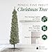 Home Heritage 7ft Stanley Slim Pre-Lit Pencil Christmas Tree – Artificial Pine with 350 White Incandescent Lights and 335 Branch Tips – Indoor Holiday Decor