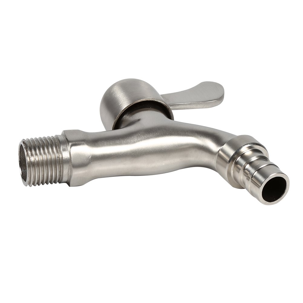Marhynchus Robinet de Machine à Laver G1/2, Robinet en Acier Inoxydable 304 avec Cartouche à Disque Céramique, Filtre à Eau Anti-fuite pour Cuisine et Jardin (de machine à laver (buse