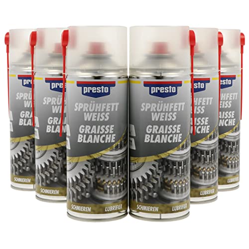 Presto 100012 Sixpack Sprühfett weiß 400 ml