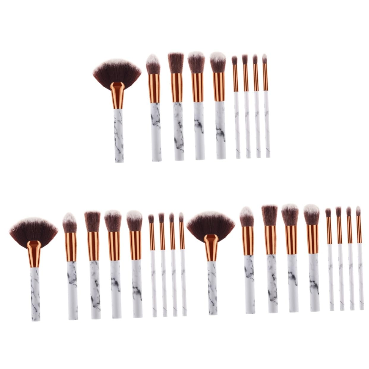 MAGICLULU Set Di 3 Pennelli Per Il Trucco Pennello Triangolare Per Fard Setole in Nylon Anti-perdita Facile Da Pulire Ottimo Per Luso Quotidiano E Per La Sperimentazione T-09-002 9 Pezzi*3