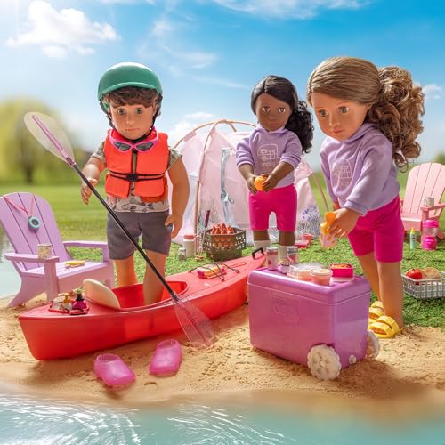 Our Generation - Camping-Nächte - Puppenzelt Spielset - Camping Spielzeug - 46 cm Puppe Zubehör - Vorgetäuschtes Spiel - Kinder 3 Jahre und älter