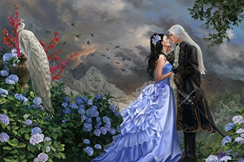 Fairy Folklore Wings Pretty Lovers by Nene Thomas Fantasy Poster Prince Princess Garden White Peacock Magical Cool Wall Decor Art Print Poster 12x18