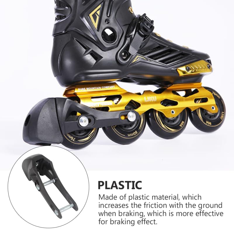 BESPORTBLE Pulley Brake Frame Replacement Inline Roller Skate Stopper Skate Shoe Brakes Block Brake Rack Skates Skate Shoes Accessories Skateboard Shoes Plastic Universal