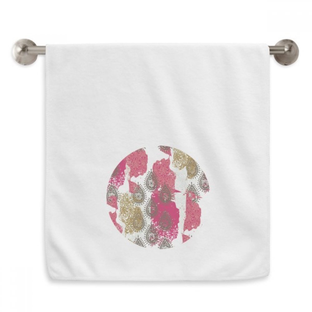 Serviettes moelleuses jaune rouge fleur feuille motif abstrait 13X29