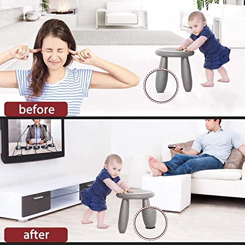 Image of 16Pcs Non Slip Furniture Pads for Chair Legs, Protection Cushion, Feet Grippers for Sofa Bed Dining Table, Floor Protection Bushes for Furniture Legs (Square)