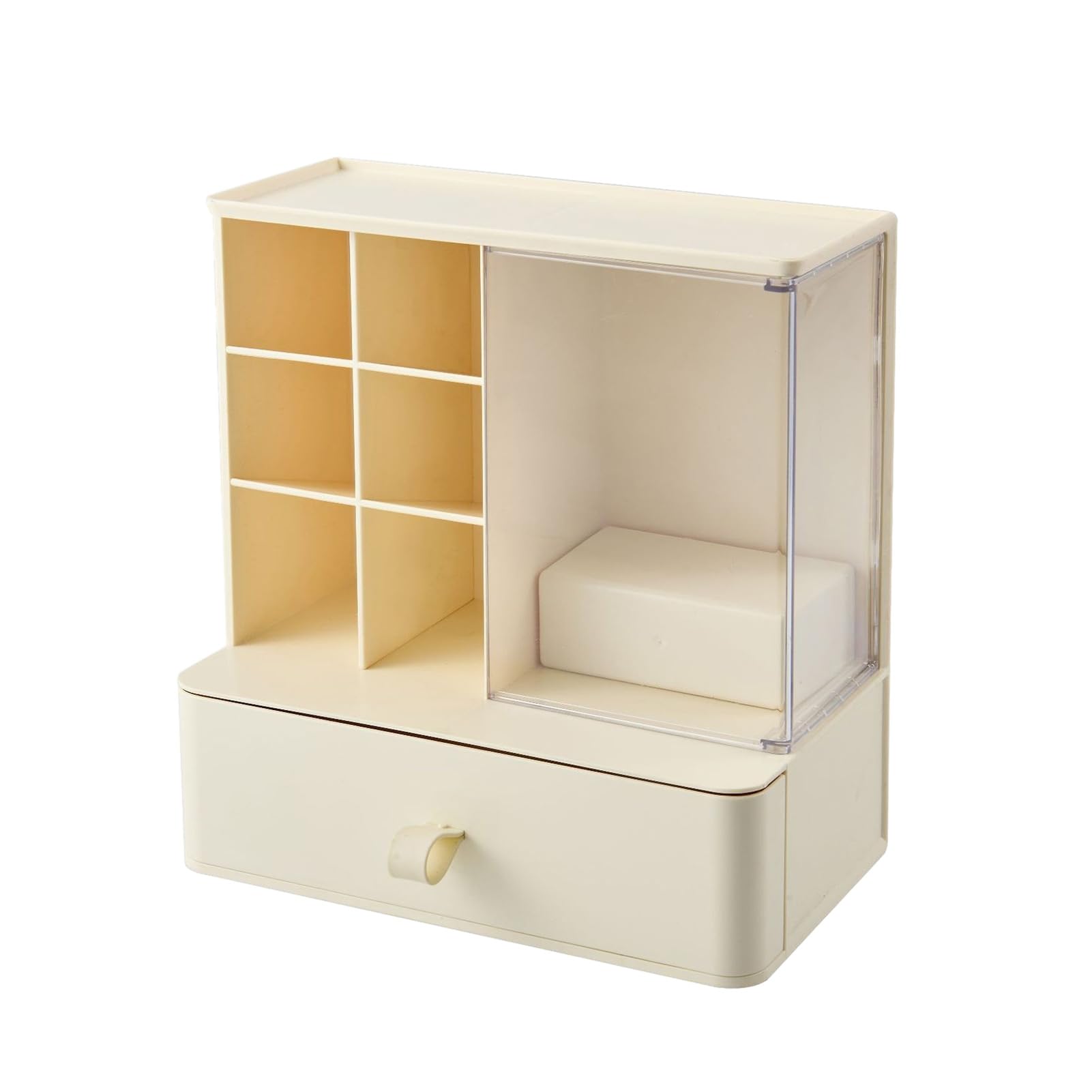 Glifora Storage Box - Large Capacity Desktop Organiser with Divided Grid Design, Container for Student Supplies, Stationery and Cosmetics