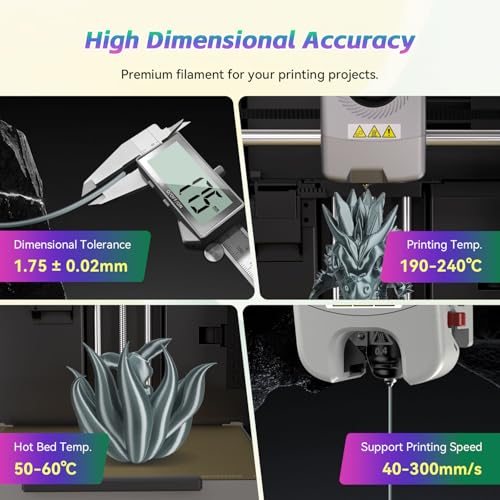 Image of FLASHFORGE Silk+ PLA Filament 1.75mm Gray, Silky Texture 3D Printing Filament, Enhanced Layer Adhesion with Stunning Surface Finish; Chrome-Like Brilliance and Silk-Smooth Perfection
