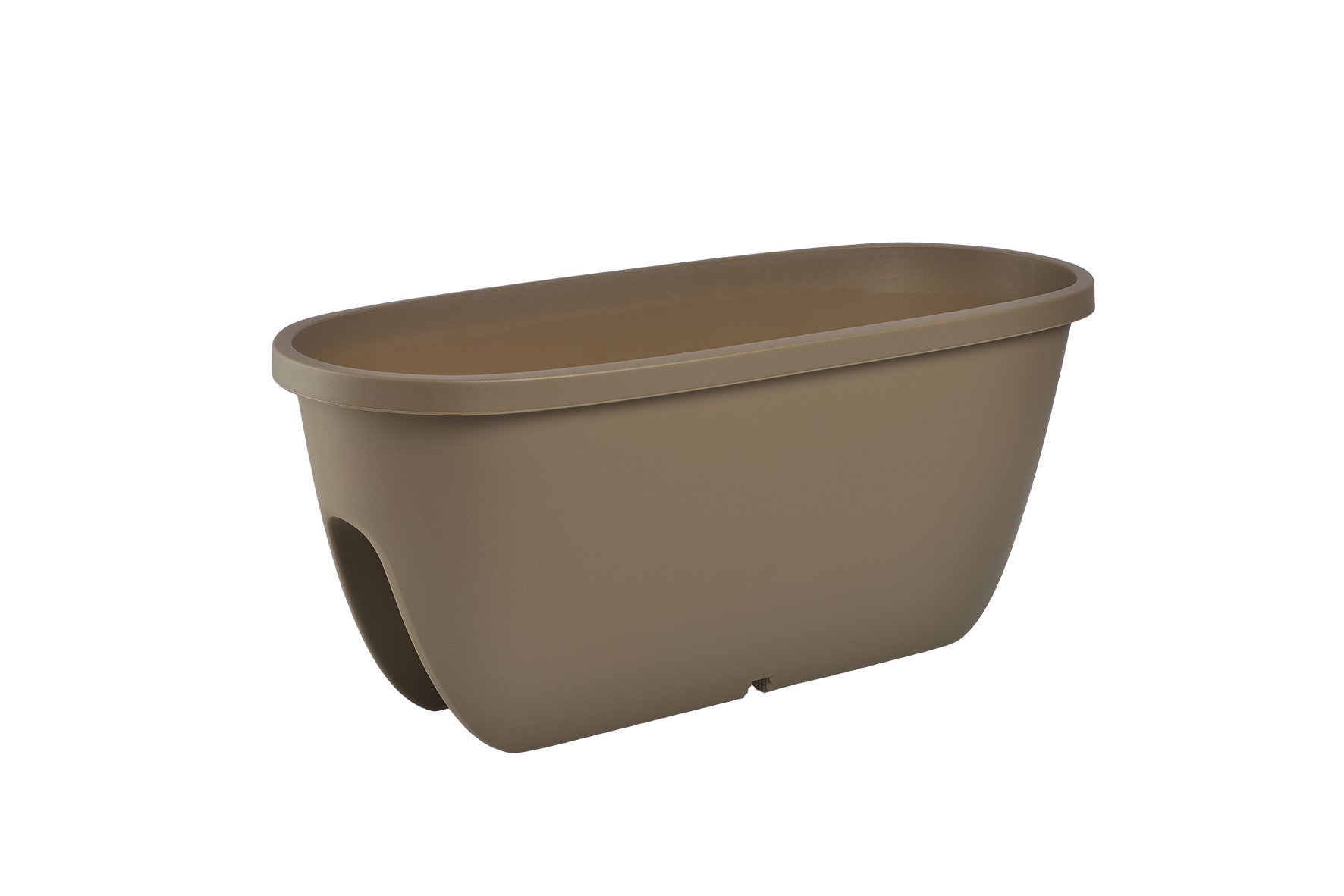 Plastkon Hanging Planter 25x45 cm Balconia Ovi Diameter 60 cm, Taupe/Black