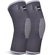 KUBAO 2 Pack Knee Brace, Knee Compression Sleeve Support for Knee Pain, Running, Work Out, Gym, H...