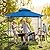 COBANA Grill Gazebo 8’x 5’ Outdoor Patio Backyard BBQ Grill Shelter Double Tiered Soft Canopy Top with Steel Frame and Bar Counters, Blue