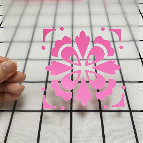 Image of Guangyintong Pink Heat Transfer Vinyl - 12 inch x 8ft Iron on Vinyl for T-Shirts, Glossy Surface, Easy to Cut & Weed for Heat Vinyl Design