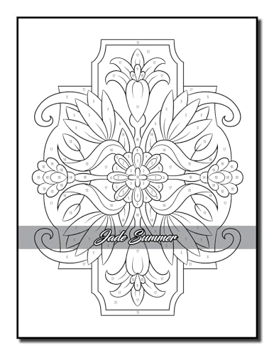 Color by Number Flowers: An Adult Coloring Book with Fun, Easy, and Relaxing Coloring Pages (Color by Number Coloring Books) - Image 44