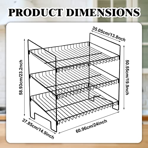 Leifide LEIFIDE-METAL WIRE-22 3 Tier Snack Basket, 24 X 14.9 X 23.2 Inch Candy Display Rack thumb #1