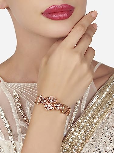 Sparkling CZ Brass Bangle Kada Bracelet