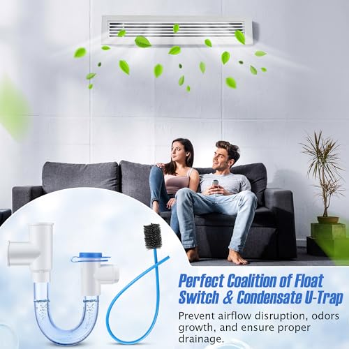 Image of Feekoon 4 Pack 3 /4 inch Condensate Trap with Built in Overflow Switch, White