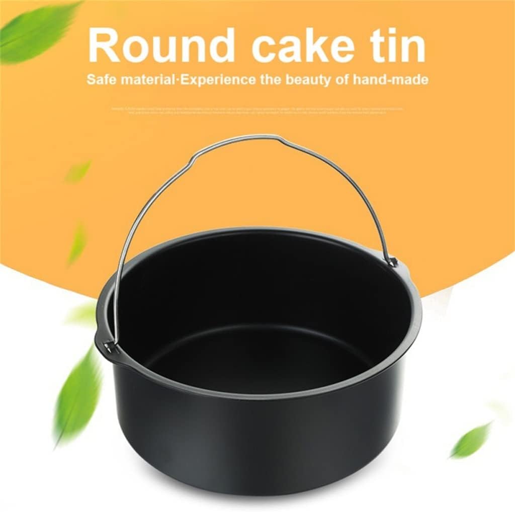 JSEIAJB 8 Inch Air Fryer Cake Pizza Oven Barbecue 8 Air Fryer Cake Pizza Oven Barbecue Frying Pan Tray Cake