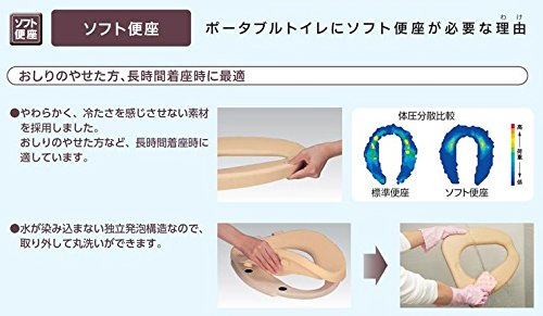 アロン化成　ポータブルトイレ　ジャスピタ　ベージュ　ソフト ポータブルトイレ ジャスピタ | 【安寿】の介護用品 | アロン化成