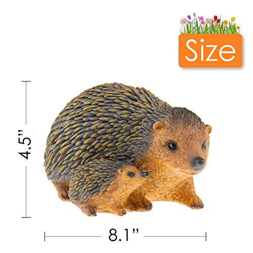 Clever Garden Cute Resin Garden Statue Decoration, Outdoor Lawn Yard Polyresin Animal Figurine Sculpture Ornament Décor, Hedgehog Family #TOP1