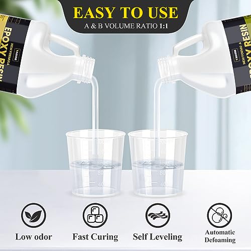 Takimo TJ256OZ 1 Gallon 3×Uv Resistant Resin Kit,No Bubble & Crystal Clear Epoxy Resin thumb #1