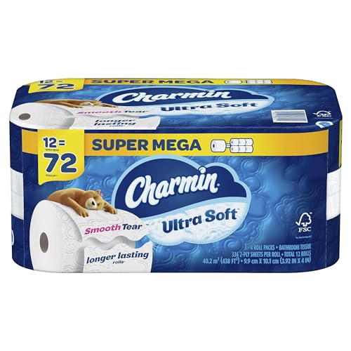 Image of Charmin Ultra Soft Toilet Paper 12 Mega XL Rolls, 336 Sheets Per Roll (Packaging May Vary)