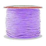 Mandala Crafts® 1mm Cotton Waxed Cord, for Beading and Macrame Supplies, 100 Meters (Lavender)