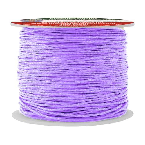 Mandala Crafts 1mm 109 Yards Lavender Cotton Waxed Cord for Jewelry Making Bracelet Cord Waxed String - Beading String Thread Jewelry Cords for Necklaces String