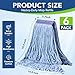6 Pack Commercial Mop Head Replacement – Heavy Duty Mop Head for General and Floor Cleaning | Industrial Wet Mops | Washable Refill, Reusable, Looped End Mopheads | Hardwood, Concrete