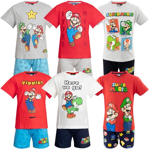 Set Maglietta E Pantaloncini Super Mario Bros Per Ragazzi - Outfit Ufficiale Con Stampa Di Mario - Foto 6