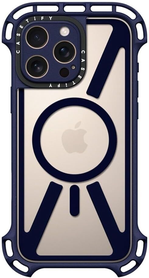 CASETiFY Ultra Bounce Case for iPhone 16 Pro Max [Shockproof / 32.8 ft. 10X Military Grade Drop Protection/Compatible with Magsafe] - Indigo