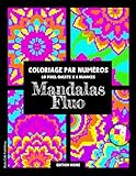  Mandalas Fluo Coloriage par Numéros, 60 Pixel Quests × 6 Nuances (Édition Noire): Livre de coloriage Pixel Art pour adultes: Mandalas avec 6 couleurs ... pleine conscience et se détendre #duduquests