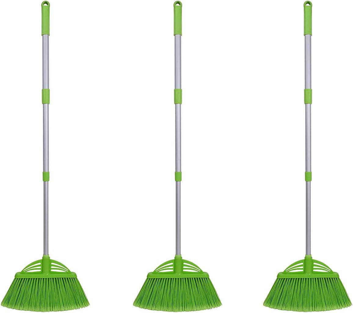 Three-Section Telescopic Broom with Aluminum Rod