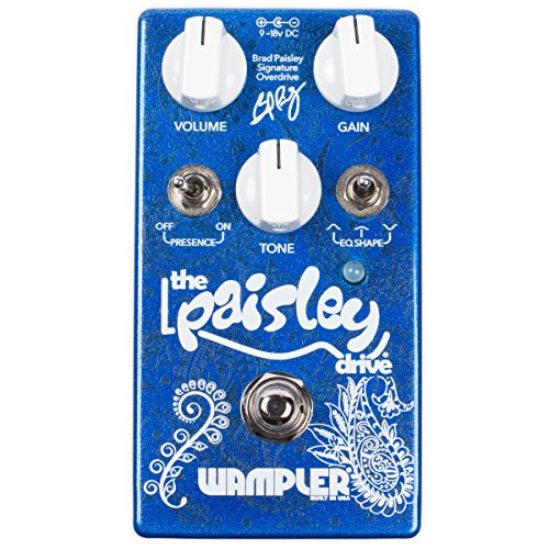 Wampler Paisley Drive Brad Paisley Pédale d’effets pour guitare électrique - Les Beatles, Paul McCartney, John Lennon, RIngo Starr, George Harrison Wampler Paisley Drive Brad Paisley Pédale d'effets pour guitare électrique