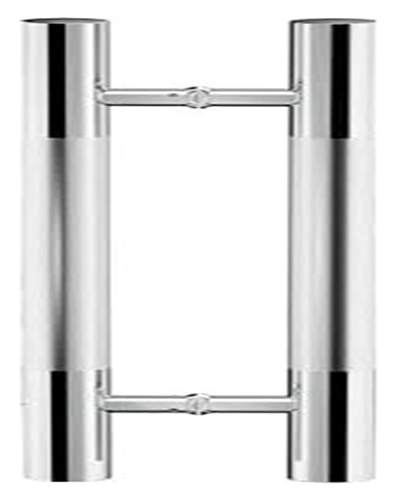 Poignées de porte coulissantes en acier inox, finition ronde design pour magasin